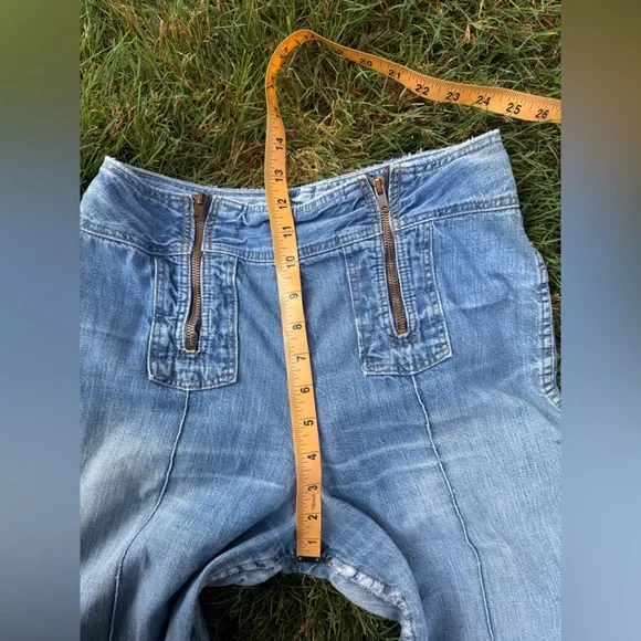 70s Vintage Wrangler Dual Front Zipper Bell Bottoms Sz 28 - Picture 10 of 12